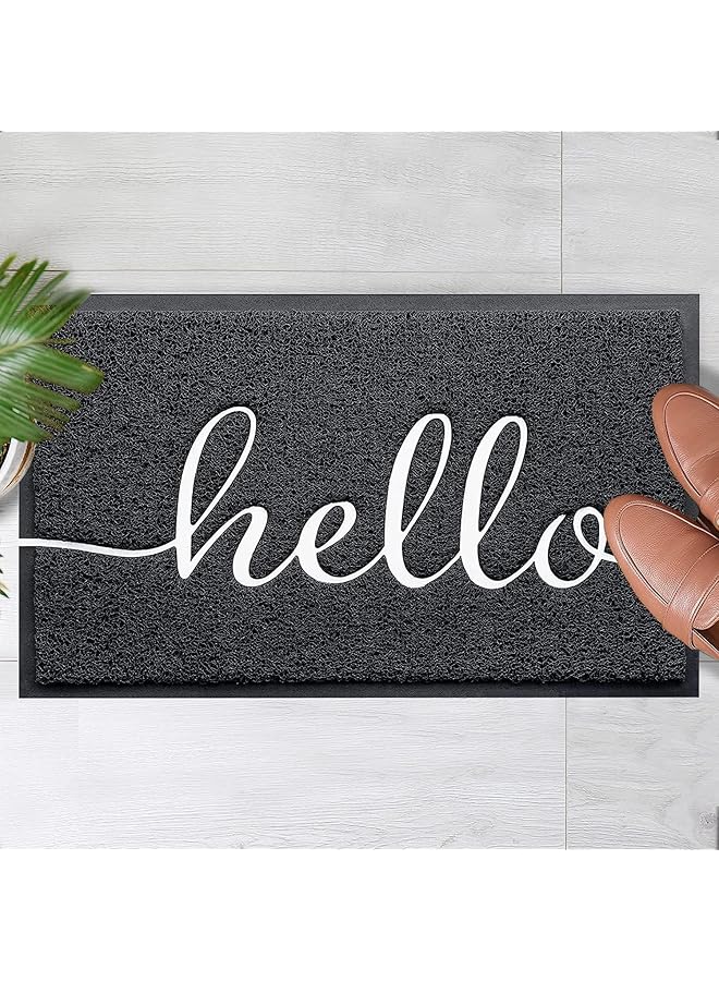 The Bros Door Mat (75x45cm,Black), Durable Welcome Mat Low Profile Floor Mat Front Doormat Indoor Outdoor Doormat Non Slip Rugs for Entryway, Patio, High Traffic Areas - Image 1