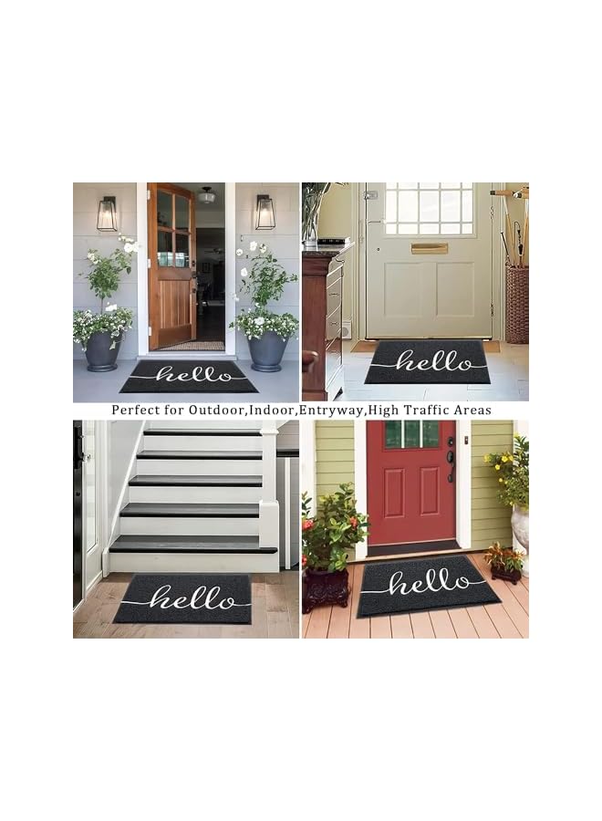 The Bros Door Mat (75x45cm,Black), Durable Welcome Mat Low Profile Floor Mat Front Doormat Indoor Outdoor Doormat Non Slip Rugs for Entryway, Patio, High Traffic Areas - Image 4