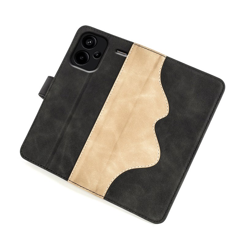 HuHa Case Cover For Xiaomi Redmi Note 13 Pro+ Stitching Horizontal Flip Leather Phone Case(Black) - Image 4