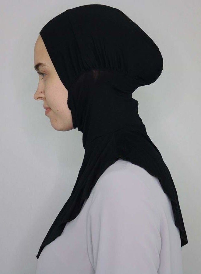 Modefa Ninja Hijab Bonnet Underscarf Cap Undercap for Hijabs (Black) - Image 2