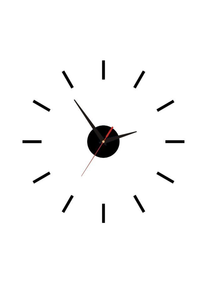 NIBEMINENT DIY Minimal Nordic Series Decorative Wall Clock Black 15x10x4cm  - Image 1
