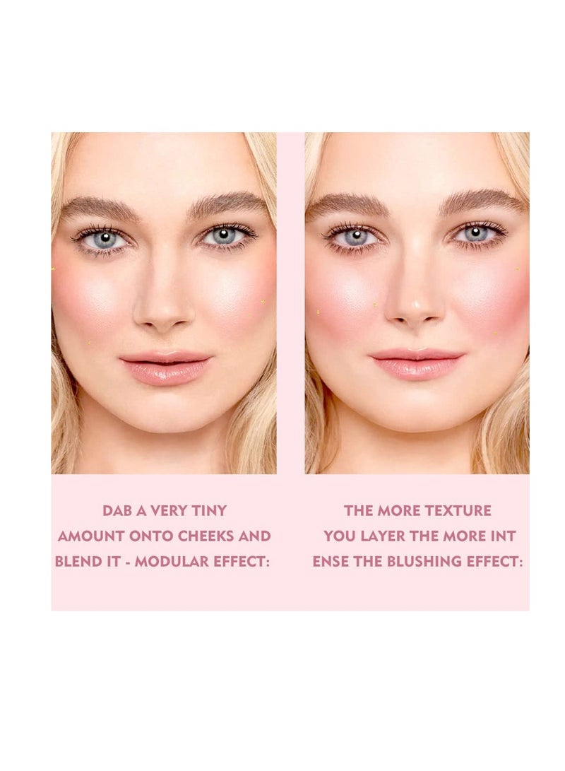 Zikra Moisturizing Color Changing Blush, Waterproof Blush Gel, Cheeks & Lips Gloss Glossy Shiny Finish Blush, Korean Formula with Vegan and Cruelty-Free Ingredients - Image 5