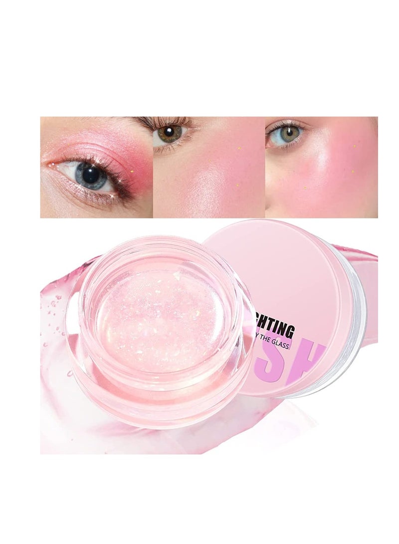 Zikra Moisturizing Color Changing Blush, Waterproof Blush Gel, Cheeks & Lips Gloss Glossy Shiny Finish Blush, Korean Formula with Vegan and Cruelty-Free Ingredients - Image 1