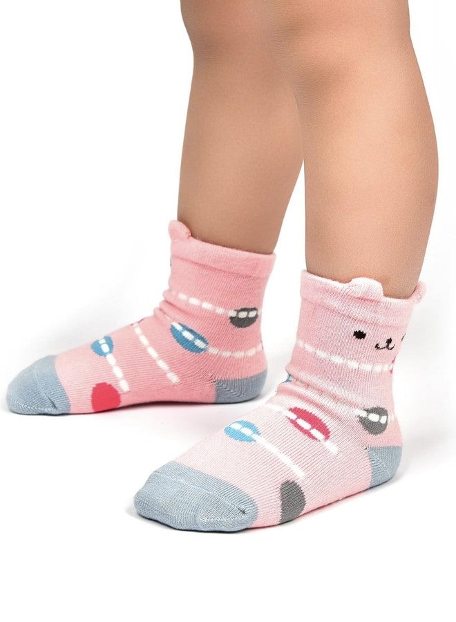 Freshfoot Organic Cotton Anti Slip Socks For New Born Baby (IN, Age, 12 Months, 18 Months, 4, Girls) - Image 3