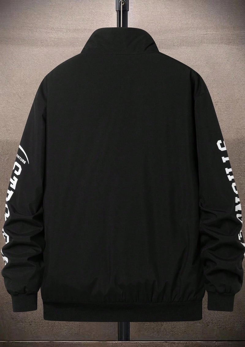 Tribe Men Solid Full Sleeve Black Color Regular Fit Casual Jacket - Image 2