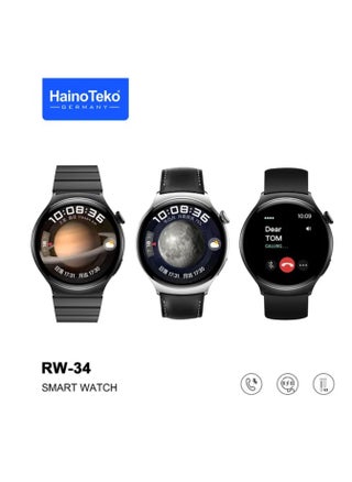 Haino Teko Germany RW 34 Smart Watch for Men and Boys with AMOLED Display Fitness Tracker Heart Rate Monitor Sleep Tracker Waterproof Design Customizable Straps Call Message Alerts Multi Function Sports Watch for Daily Use Best Digital Health Tracker Wearable Tech for Fitness - pzsku/Z44D81C8C0B1CFC98E401Z/45/1746215353/19ad1b90-e043-44c9-bc49-67a26eaedcbf