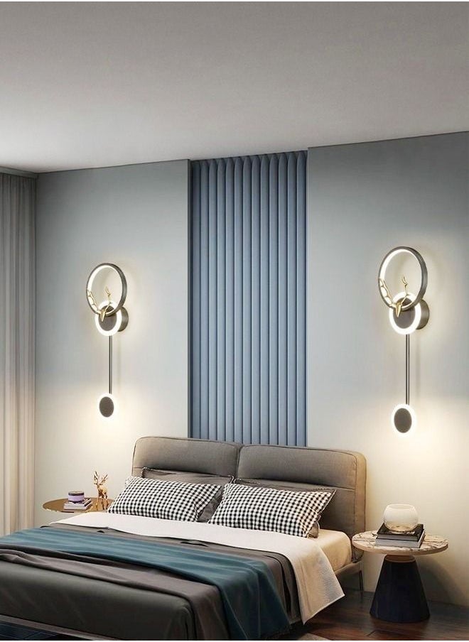 fashionhome - Set of 2 Multipurpose Modern Style Indoor LED Droplight Long Tube Pendant Wall Hanging Decoration Lights for Bedroom and Kitchen - Image 1