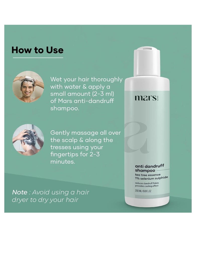 مارس شامبو مارس من جي اتش سي المضاد للقشرة مع خلاصة الصبار والمنثول لحكة فروة الرأس والتحكم في القشرة 200 مل، عبوة من 1 - Image 2