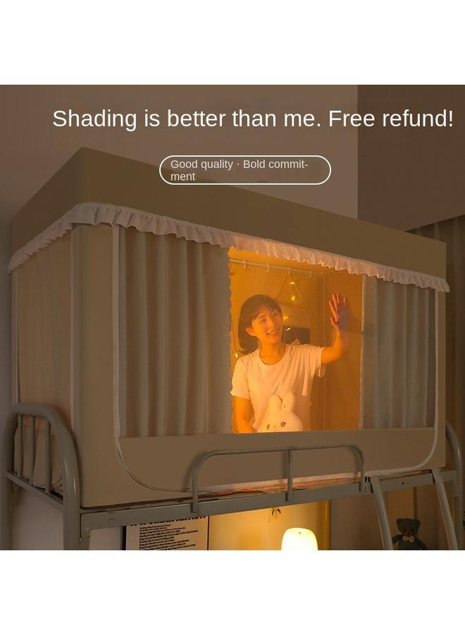 Bluejw Bag Lower Bunk Upper Bunk Fully Enclosed Xin Shading Bed Curtain Dormitory Single Bed Integrated University Mosquito Net Student Dormitory  - Image 3