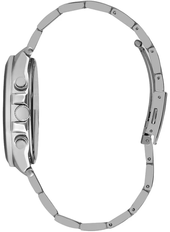 سلازنجر Men's Quartz Movement Watch, Multi Function Display and Metal Strap