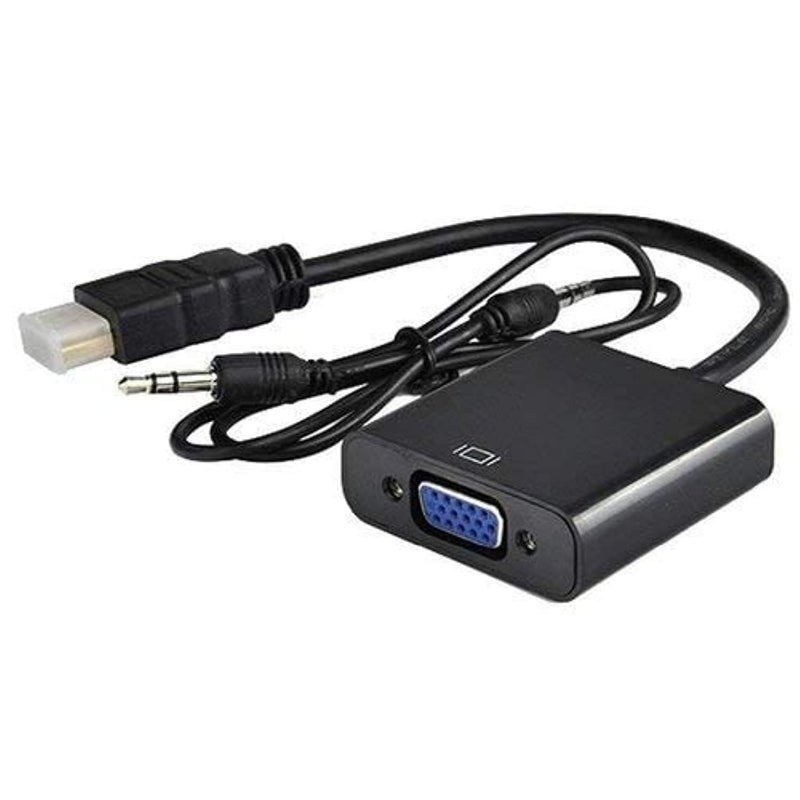 HDMI Male to VGA Female 1080P Video Adapter Cable with Audio for PC, DVD, HDTV