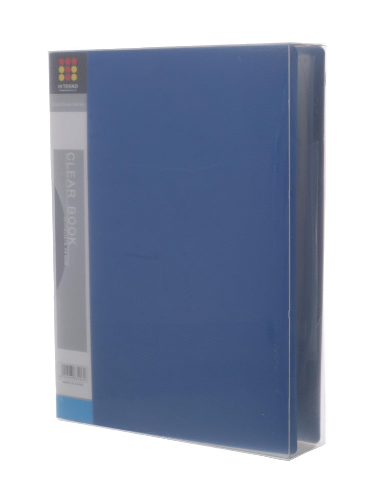 HI TEKNO Premium Document Case, 12 Pockets, Blue Transparent (4631)