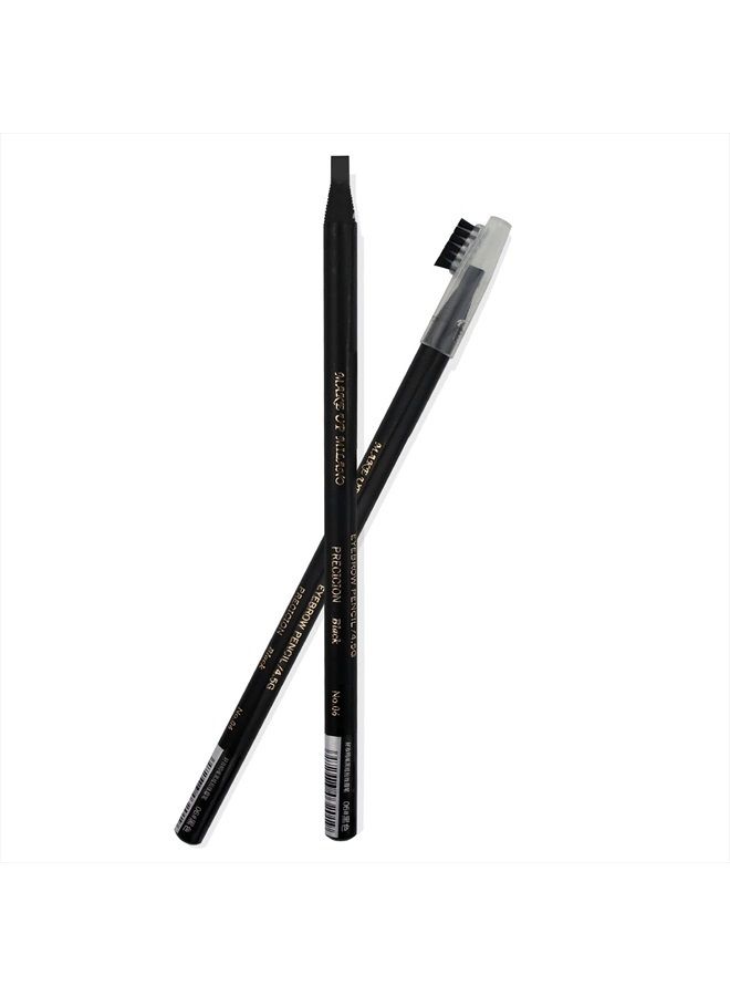 Guapa قلم حواجب Microblading مقاوم للماء مع سلك سحب قابل للتقشير، مجموعة أقلام حواجب للتحديد والملء والتخطيط، ومكياج الوشم والمكياج الدائم، محدد الحواجب التجميلي (5 قطع، أسود) - Image 1