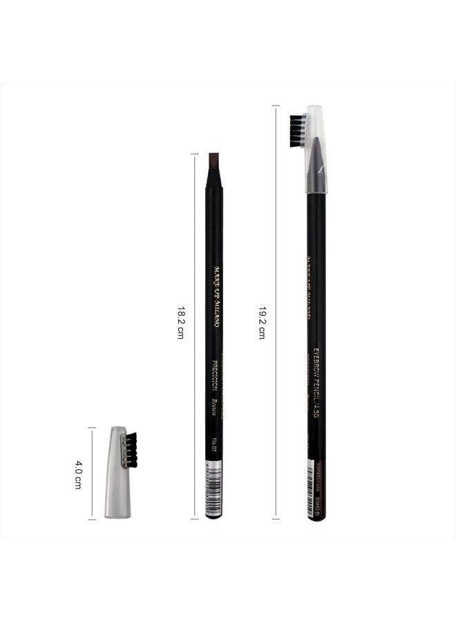 Guapa قلم حواجب Microblading مقاوم للماء مع سلك سحب قابل للتقشير، مجموعة أقلام حواجب للتحديد والملء والتخطيط، ومكياج الوشم والمكياج الدائم، محدد الحواجب التجميلي (5 قطع، أسود) - Image 5