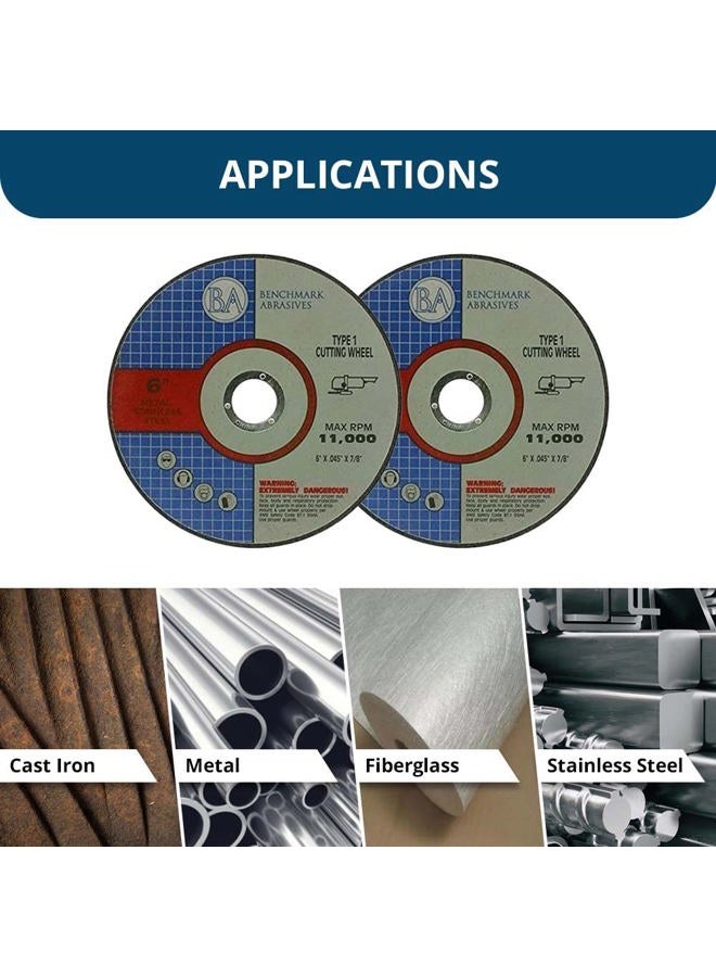Benchmark Abrasives 5"x.045"x7/8" Pro Metal & Stainless Steel Cutting Cutoff Wheel - 25 Pack - Image 4