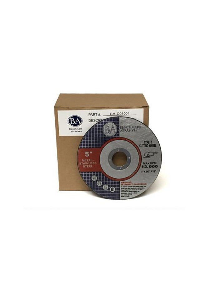 Benchmark Abrasives 5"x.045"x7/8" Pro Metal & Stainless Steel Cutting Cutoff Wheel - 25 Pack - Image 3