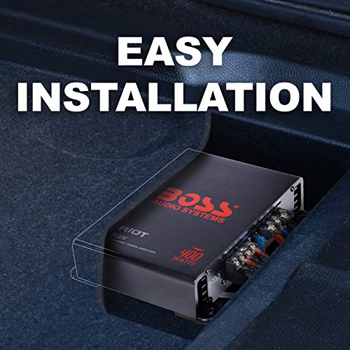 BOSS Audio Systems R1004 Riot Series 4 Channel Amplifier Car Audio - Class A/B, 400 High Output, 2-8 Ohm Stable, High/Low Level Inputs, Full Range - Image 3