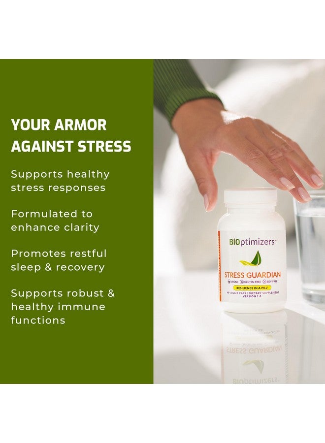 BiOptimizers Stress Guardian - Stress Relief Capsule - Rest Support Management - 45 Capsules - Image 3