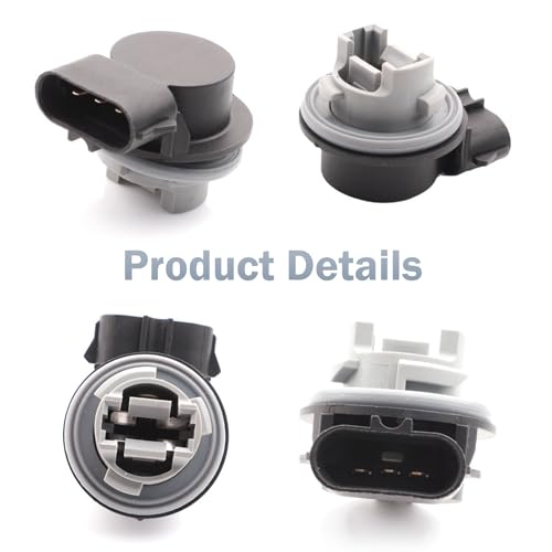 MOXRUQ 2 PCS Turn Signal Light Bulb Socket Assembly, F1TZ13411F LED Bulb Tail Brake Light Lamp Holder, Front Parking Turn Signal Light Socket, Light Socket Wire Harness Holder for Ford Models (Black) - Image 3