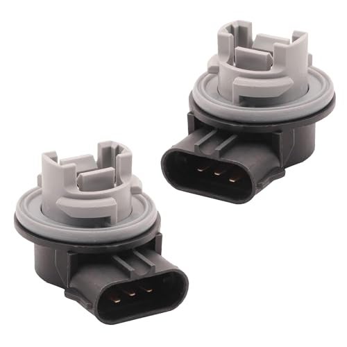 MOXRUQ 2 PCS Turn Signal Light Bulb Socket Assembly, F1TZ13411F LED Bulb Tail Brake Light Lamp Holder, Front Parking Turn Signal Light Socket, Light Socket Wire Harness Holder for Ford Models (Black) - Image 1