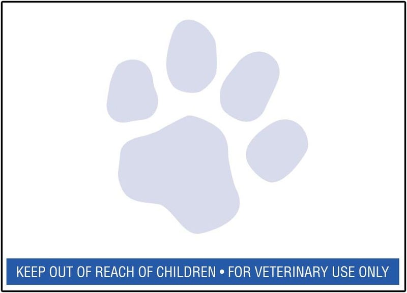 12 Rolls of RJS Brand Veterinary Prescription Labels with Blue Paw Print & Warning - 400 per roll - Compatible with 30258 Made in The USA