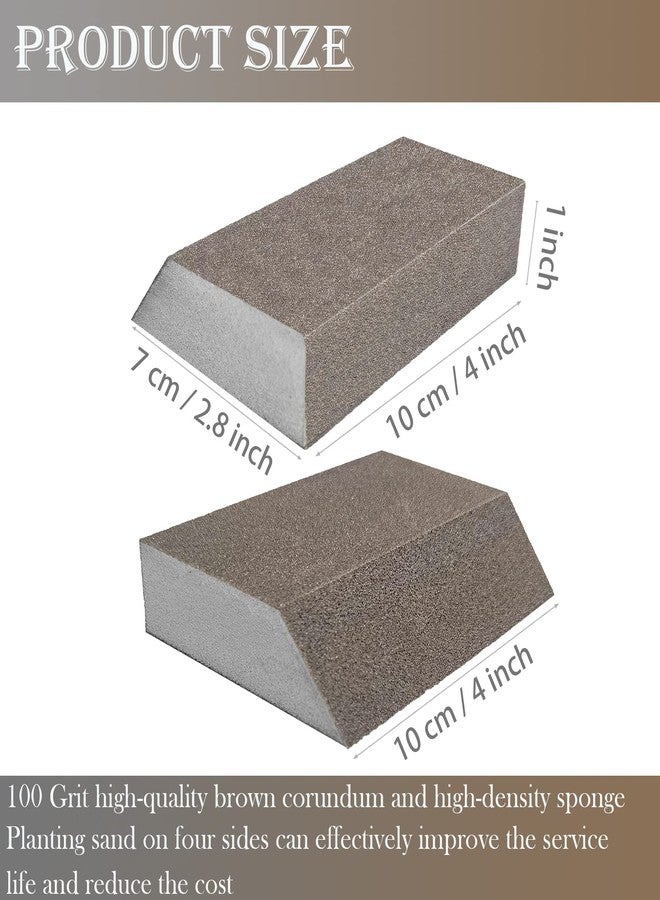 SACKORANGE 6 Pack Sanding Sponge, 100 Grit Sanding Blocks Assortment,Washable and Reusable for Wood Drywall Metal Home(100 Grit) - Image 2