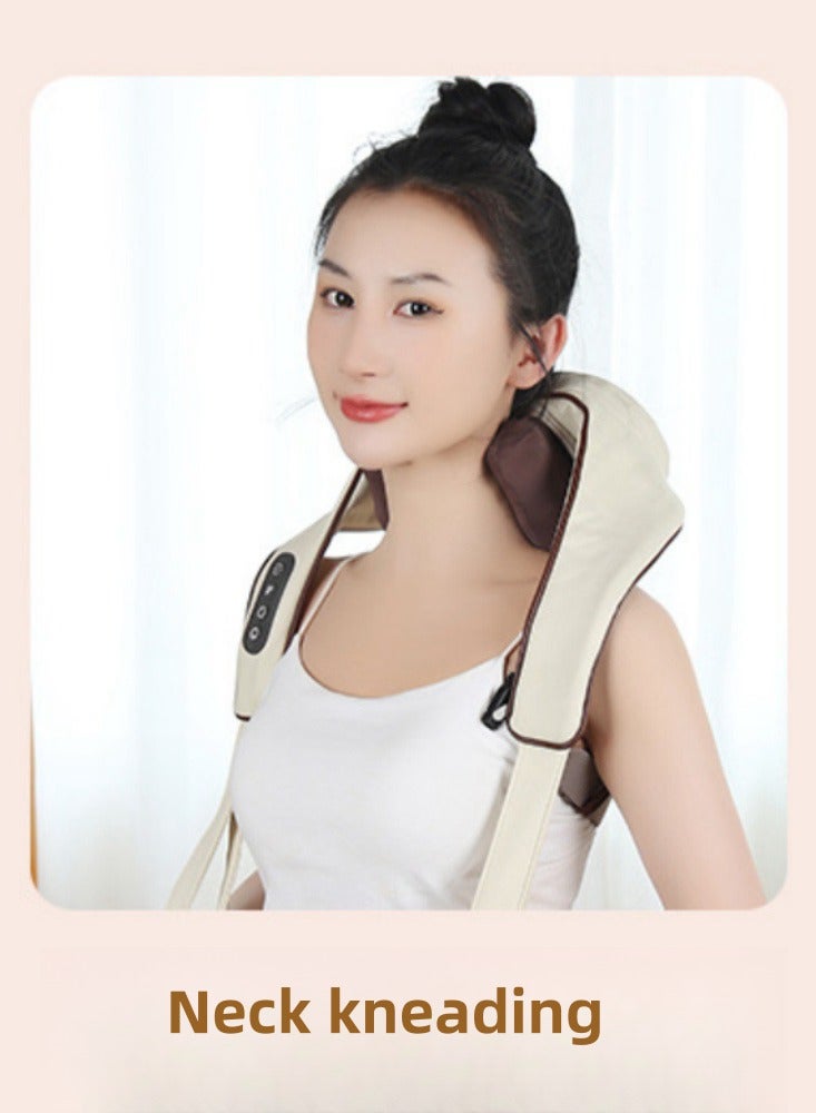 Trapezius muscle massager, shoulder and neck kneading, cervical spine massager, neck and shoulder multifunctional hot compress massage shawl - Image 5