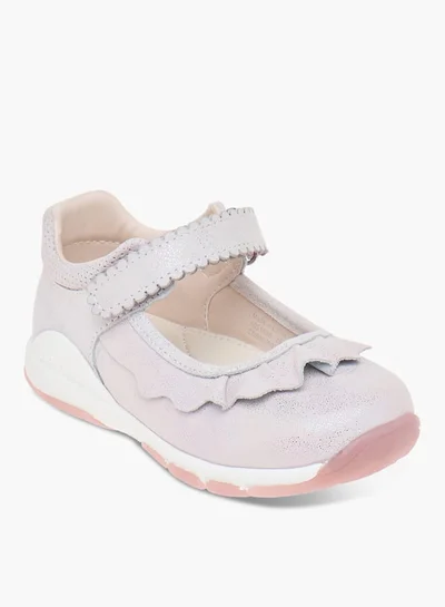 JUNIORS Textured Mary Jane Shoes with Hook and Loop Closure