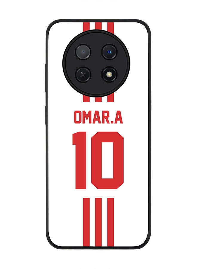 Stylizedd Rugged Black edge case for Huawei Nova Y91 4G  Huawei Enjoy 60X, Slim fit Soft Case Flexible Rubber Edges Anti Drop TPU Gel Thin Cover -  Football Team - UAE, Player Name - Omar.A - Image 1