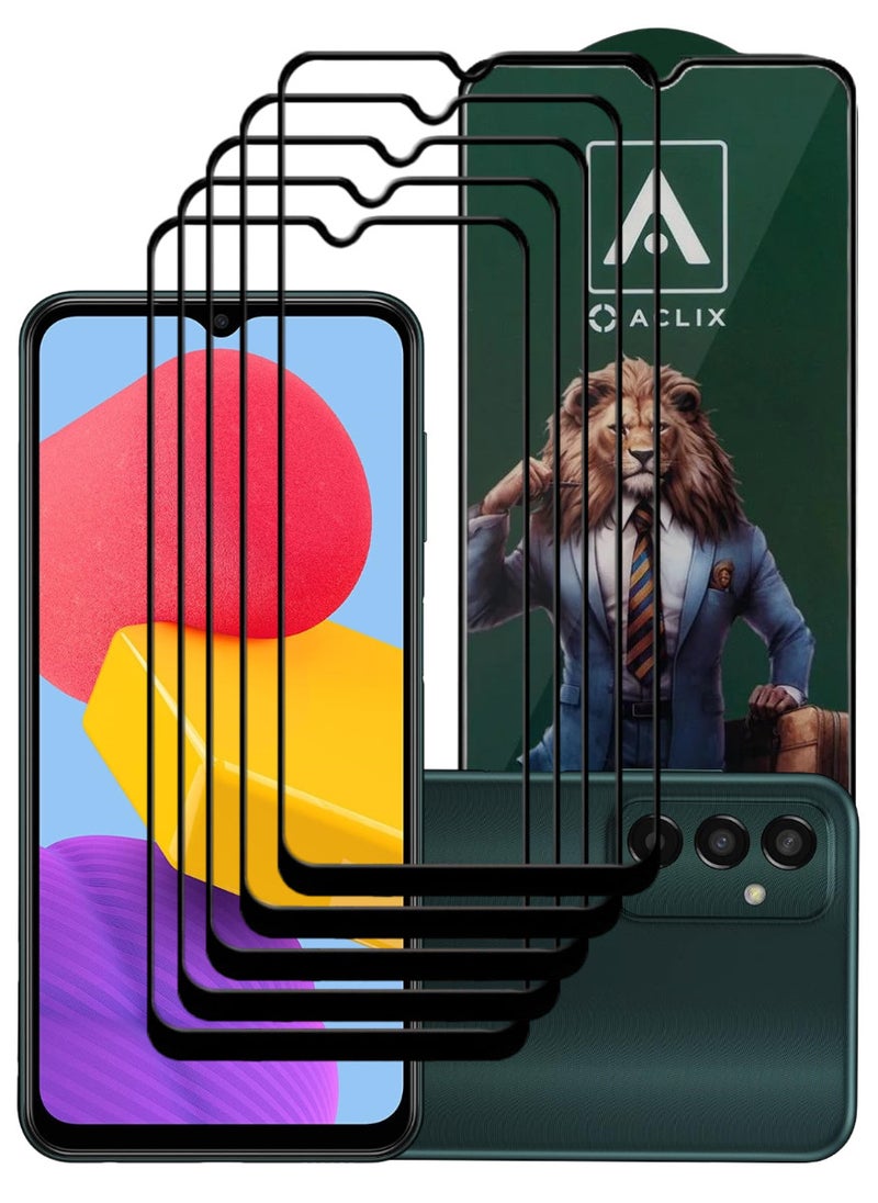 ACLIX 5 Pieces Antistatic ESD Dustproof Premium Quality High Definition Tempered Glass Screen Protector Designed For Samsung Galaxy M13 - Image 1