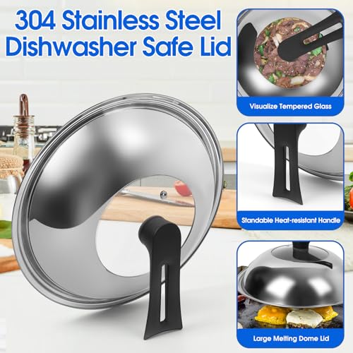 Souped Up Recipes 12.5 Inch Carbon Steel Wok For Electric, Induction and Gas Stoves (Lid, Spatula and User Guide Video Included) - Image 3