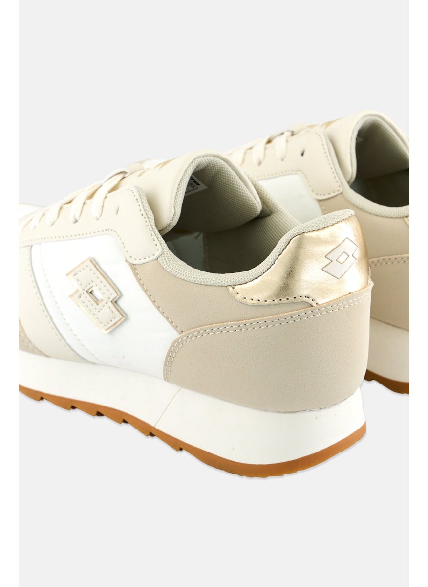 LOTTO Women Lace Up Outdoor Shoes, Beige  - Image 3