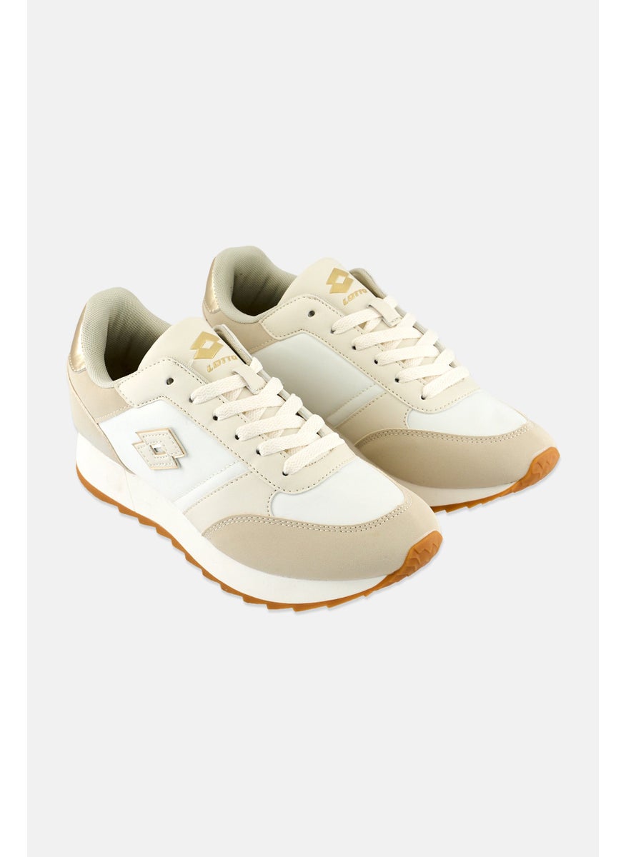 LOTTO Women Lace Up Outdoor Shoes, Beige  - Image 1