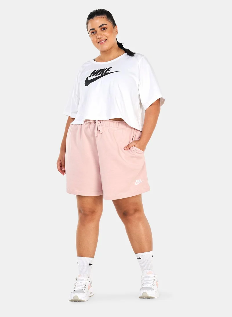 Nike Women's Sportswear Club Fleece Mid-Rise Shorts (Plus Size)