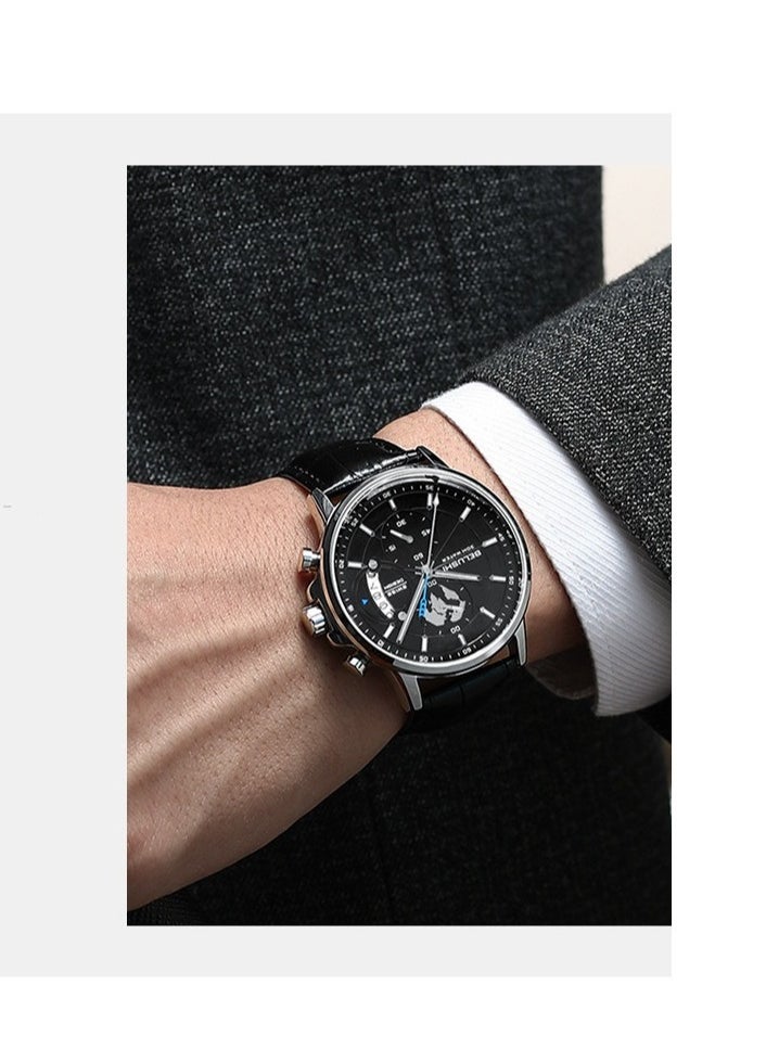 Belushi Men's Fashion Business Three-Eye Chronograph Quartz Watch  - Image 2