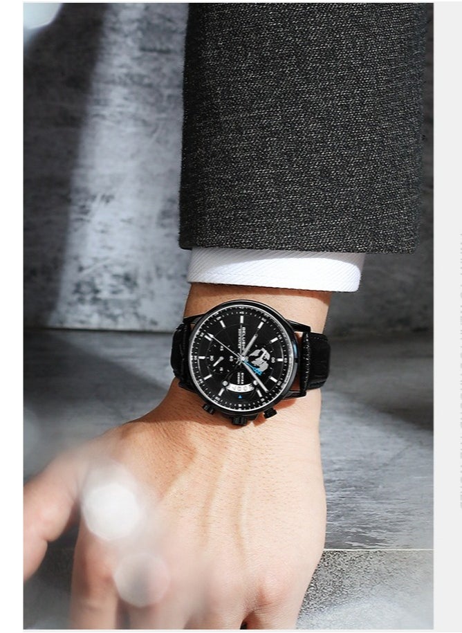 Belushi Men's Fashion Business Three-Eye Chronograph Quartz Watch  - Image 3