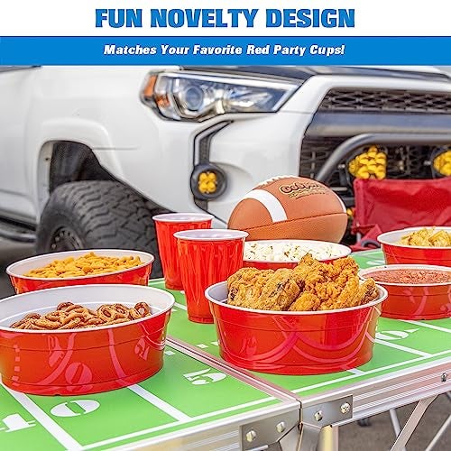 GoBig Red Party Cup Bowls - 30 Large Disposable Plastic Bowls - Image 3
