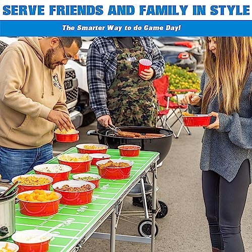 GoBig Red Party Cup Bowls - 30 Large Disposable Plastic Bowls - Image 4