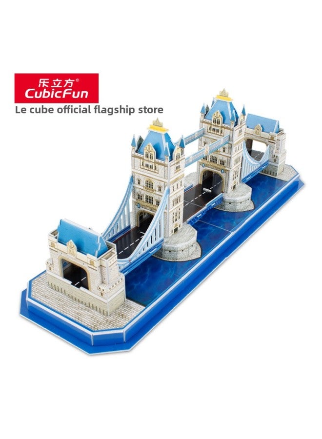 Lecube 3D Three-dimensional Puzzle Creative Children's Toy Gift DIY Dubai Hotel World Famous Building Model-Color:C240h Bartlow House - Image 3