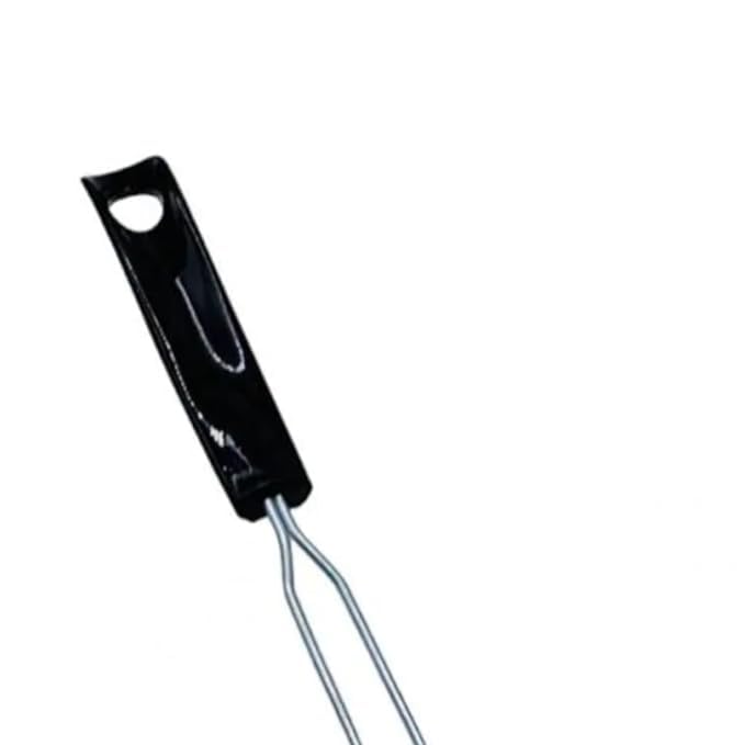 Kruvad BBQ Toaster Black Grill Foldable Plastick Handle Stainless Steel Steaks Pan Grill Easy to Use for Home Kitchen Seafood Vegetables Outdoor Barbecue 20x20x25 CM - Image 3