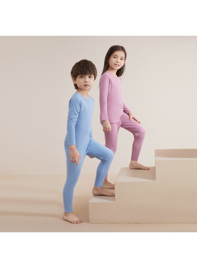 مجموعة الملابس الداخلية الحرارية للطفل في الخريف والشتاء، بنطلونات أطفال ألمانية، لونجونز من الفرو، قميص مبطن متوسط وكبير للأطفال، بيجاما - Image 3