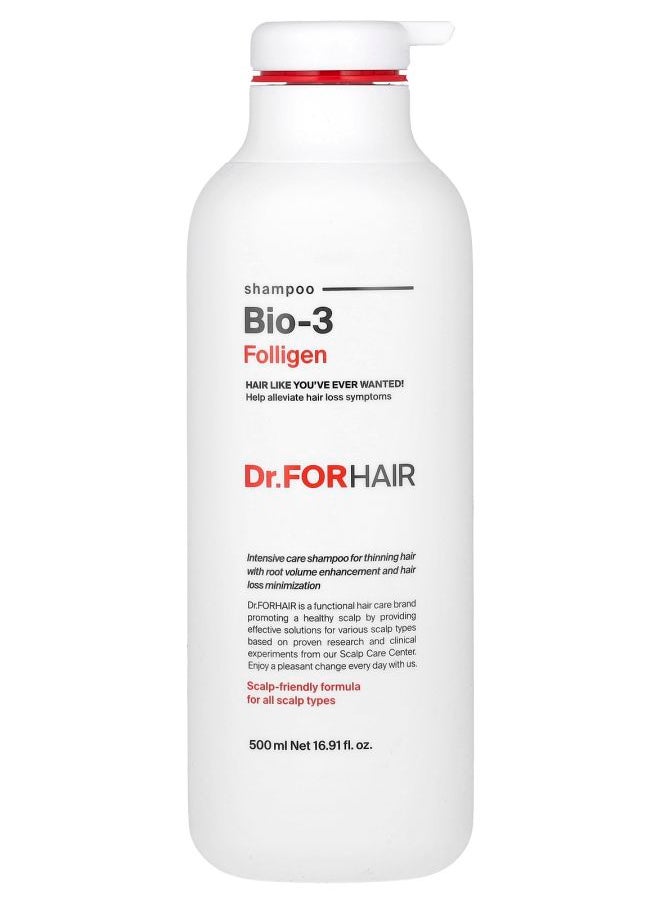 Dr.FORHAIR - Folligen Shampoo Bio-3  16.91 fl oz (500 ml) - Image 1