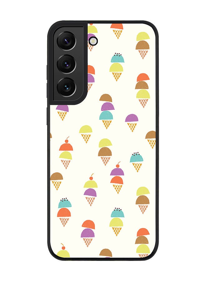 Stylizedd Rugged Black edge case for Samsung Galaxy S21 5G Slim fit Soft Case Flexible Rubber Edges Anti Drop TPU Gel Thin Cover - Scoopy Cones - Image 1