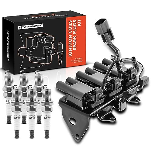 A-Premium Ignition Coils and Spark Plugs Kits Compatible with Hyundai Tucson 2005-2009 & Kia Sportage 2005-2010 - Image 1