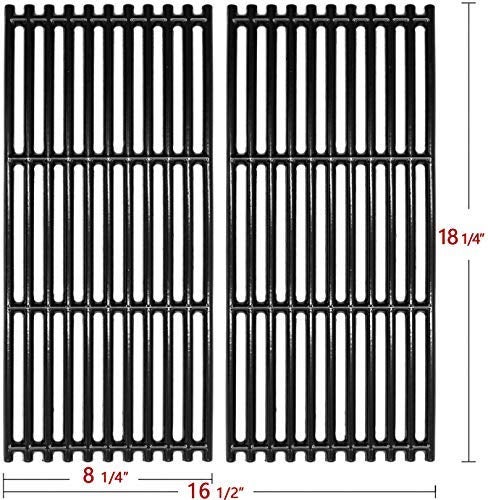 Hongso 18 1/4 inch Porcelain Coated Cast Iron Grates for Charbroil Tru Infrared 463243812 463246910 463243911 463241013 463241014 463270613 463270614 463270615 463246909 Grill Models, G526-0007-W1 - Image 2