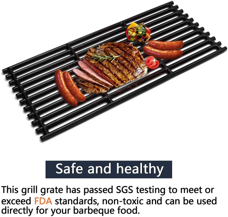 Hongso 18 1/4 inch Porcelain Coated Cast Iron Grates for Charbroil Tru Infrared 463243812 463246910 463243911 463241013 463241014 463270613 463270614 463270615 463246909 Grill Models, G526-0007-W1 - Image 4