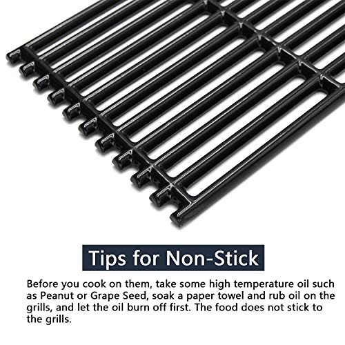 Hongso 18 1/4 inch Porcelain Coated Cast Iron Grates for Charbroil Tru Infrared 463243812 463246910 463243911 463241013 463241014 463270613 463270614 463270615 463246909 Grill Models, G526-0007-W1 - Image 5