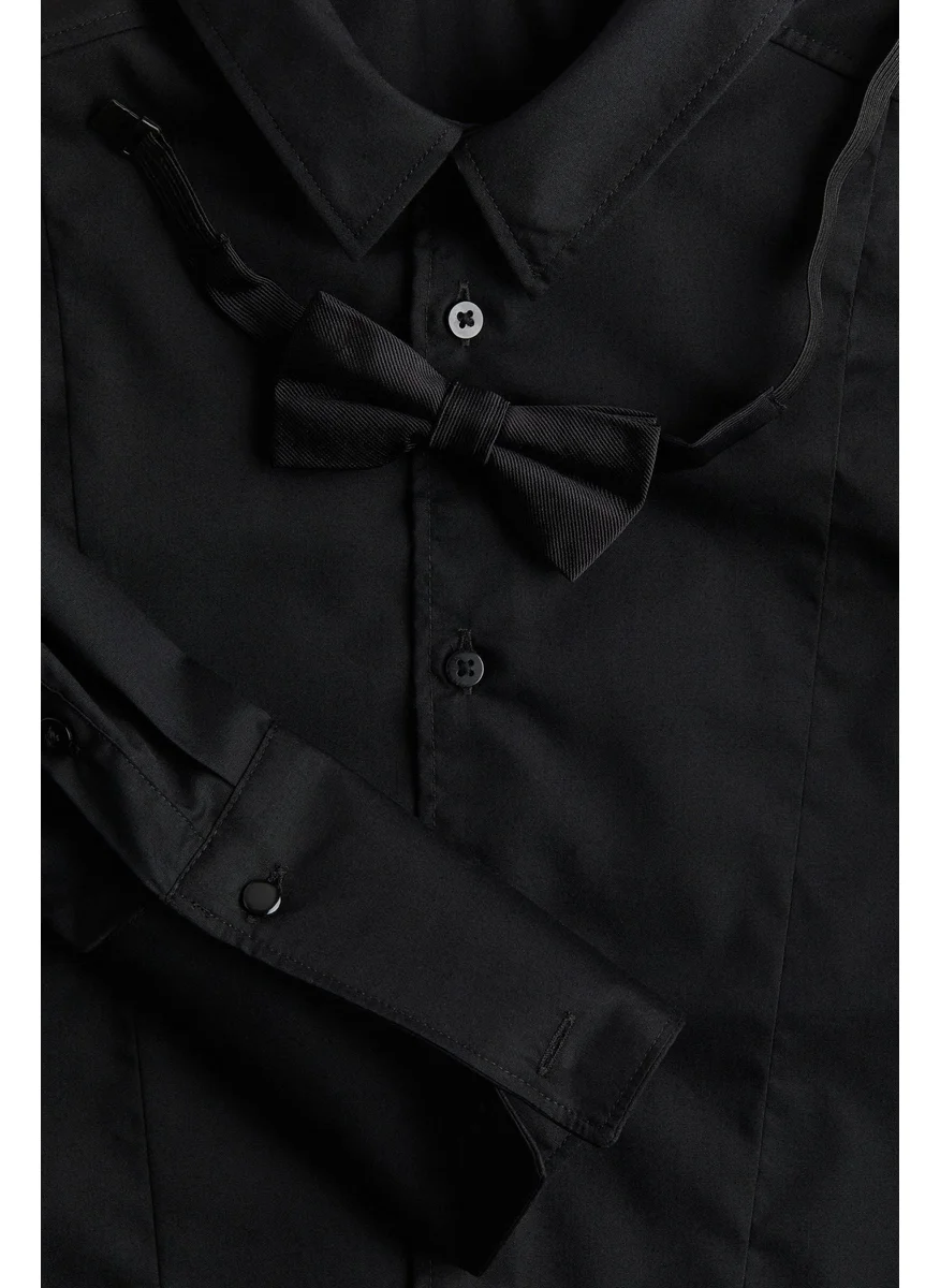 اتش اند ام Tuxedo Shirt And Bow Tie