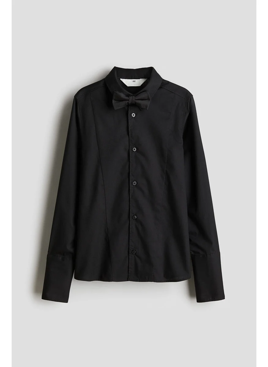 اتش اند ام Tuxedo Shirt And Bow Tie