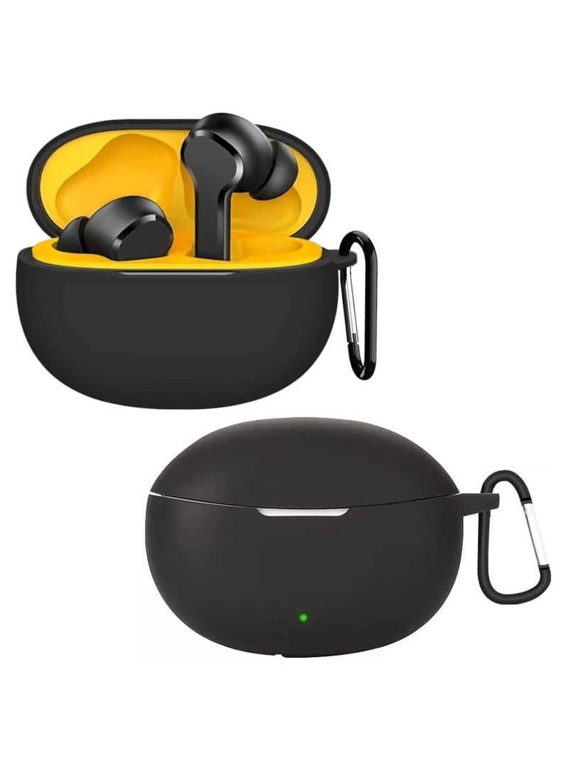 Silicone Protective Case For Realme Buds T100 Wireless Headphone Protector Case Cover Shell Housing Anti-dust Sleeve with Hook - Image 1